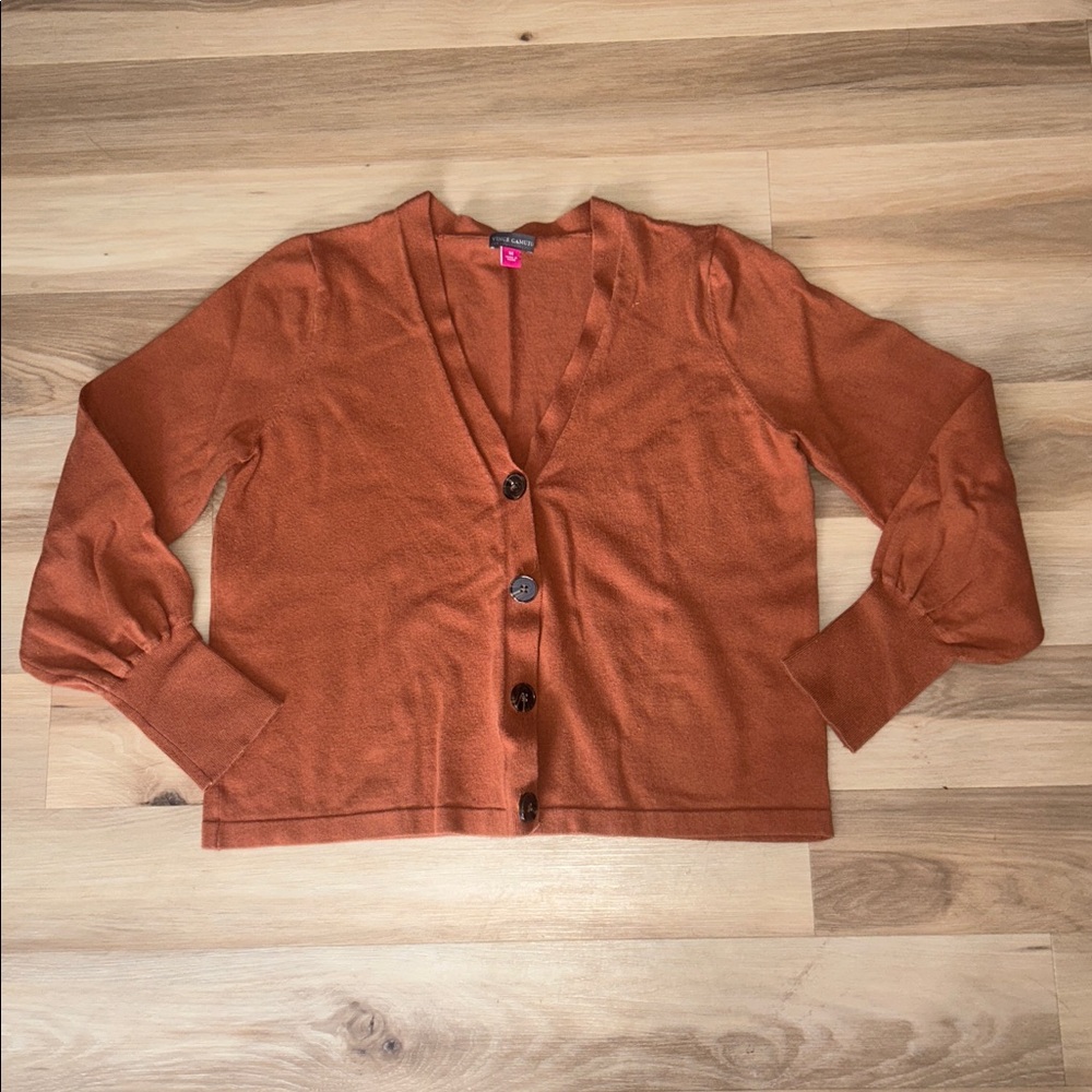 Burnt Orange Vince Camino Cardigan